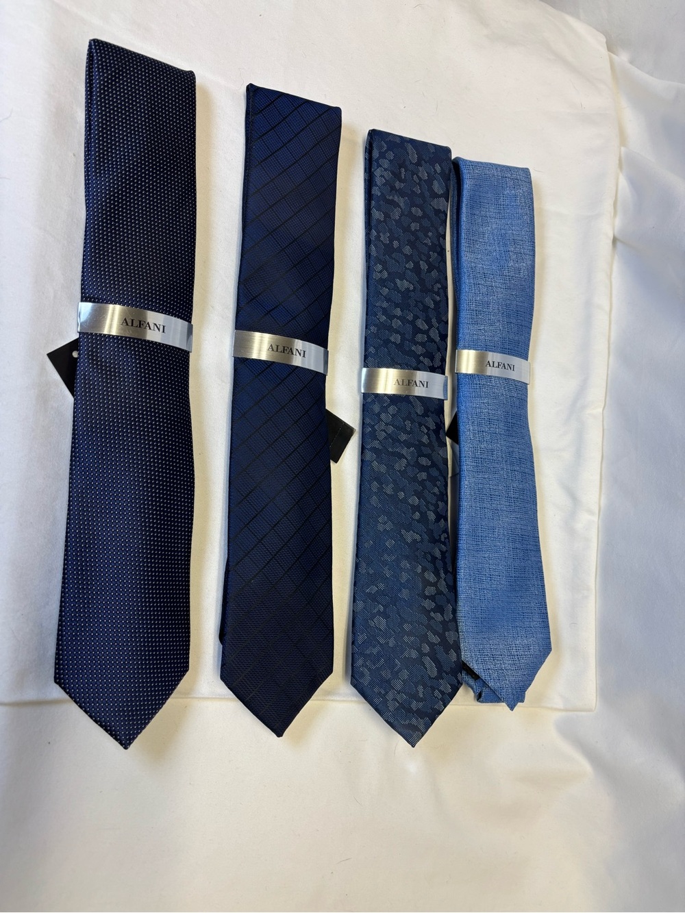 Alfani Men's Navy to Light Blue Tie Set - Four Pack • NWT • Free Shipping
